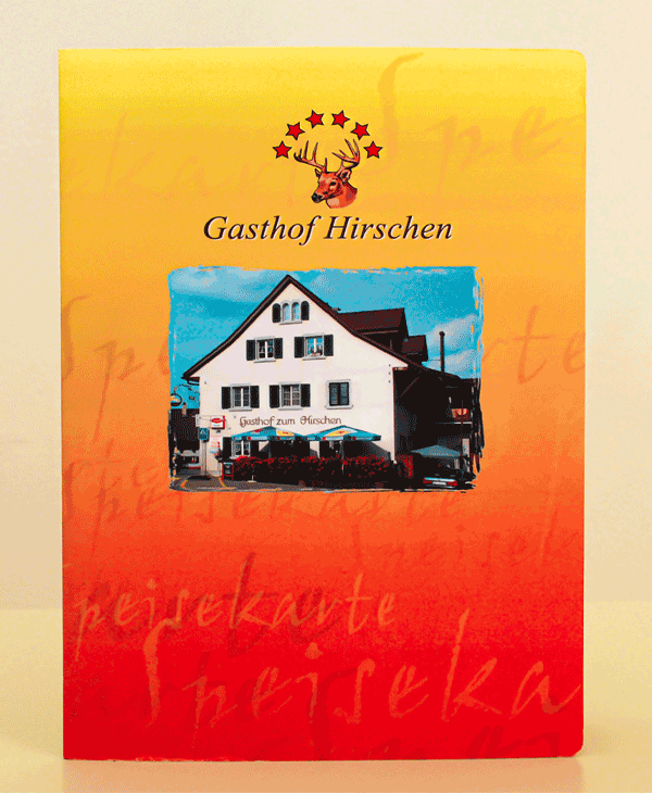 Speisen- und Getränke Karte Modell Swiss Card